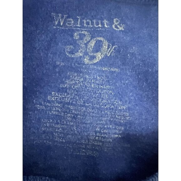 Mens Blue Graphic T-Shirt Small/Medium Cat Wsup Stretch Animal Print Novelty - Picture 4 of 5